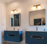 Modern Two Globe Vanity Light Milky Glass